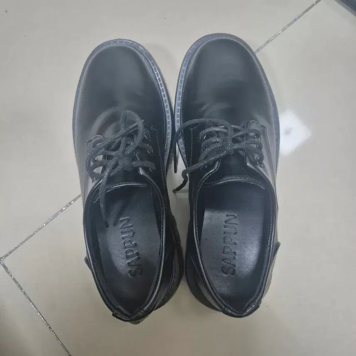 [BUNJANG] SAPPUN Black Platform Derby Shoes / 사뿐 블랙 통굽 더비슈즈