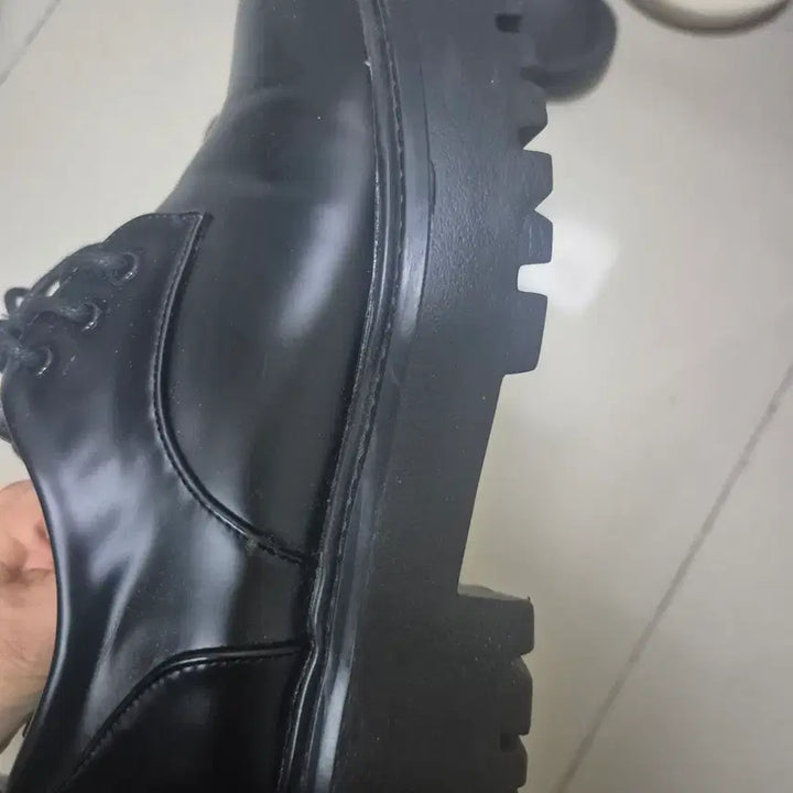 [BUNJANG] SAPPUN Black Platform Derby Shoes / 사뿐 블랙 통굽 더비슈즈