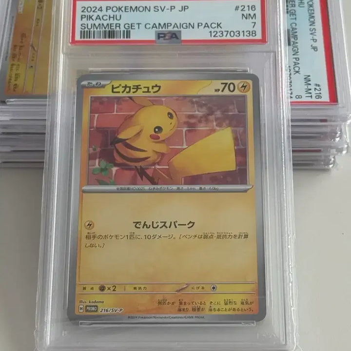 [BUNJANG] Pikachu Summer Get Campaign PSA 7 Graded Card / 피카츄 SUMMER GET 캠페인 PSA 7 등급