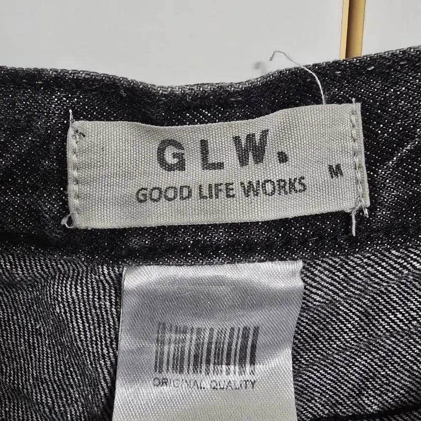 [BUNJANG] GLW Black Washed Denim Wide Pants / GLW 블랙 워싱 데님 와이드 팬츠