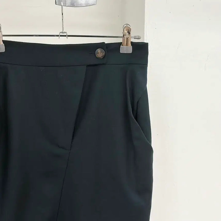 [BUNJANG] Vivienne Westwood Anglomania Khaki Wool Unbalanced Wrap Skirt / 비비안 웨스트우드 앵글로매니아 카키 울 언밸런스 랩 스커트