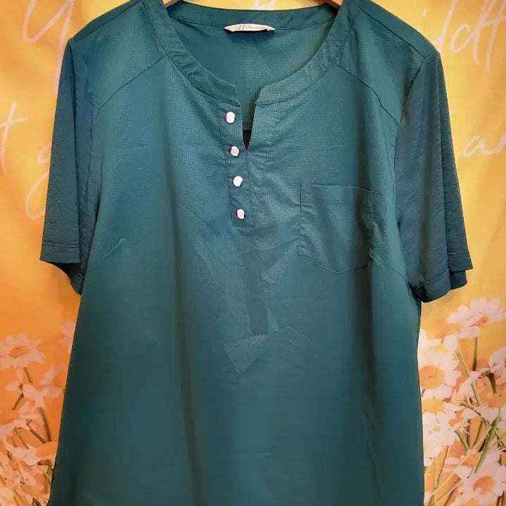[BUNJANG] Olivia Hasler Green Short Sleeve T-Shirt XL / 올리비아하슬러 그린 반팔 티셔츠88XL
