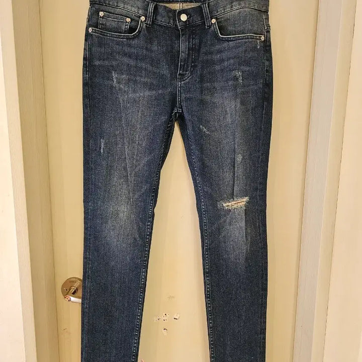 [BUNJANG] BLK DENIM Slim Fit Mid Blue Denim Pants / [정품] 블랙데님 BLK DENIM 중청 데님 팬츠 슬림핏