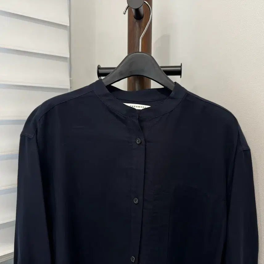 [BUNJANG] The Cashmere Loose Fit Navy Shirt / 한섬 THE CASHMERE 루즈핏 네이비 셔츠