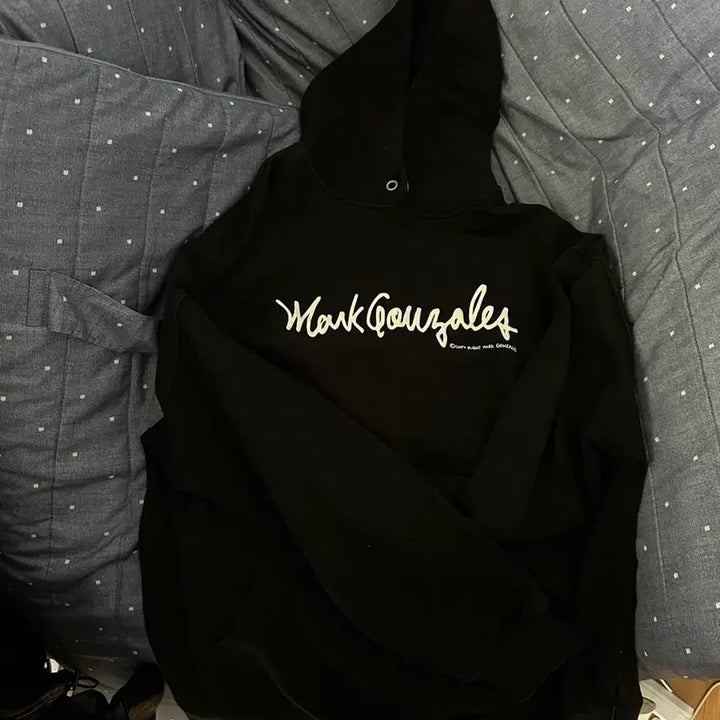 [BUNJANG] Mark Gonzales Printing Hoodie Black XL / [마크곤잘레스] 마크곤잘레스 프린팅 후드티 블랙 XL