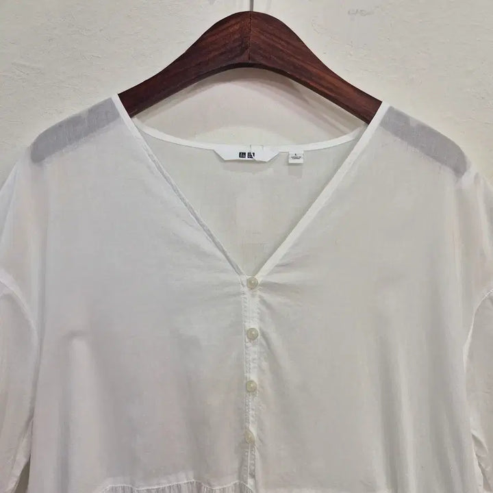 [BUNJANG] Uniqlo White Tiered Dress / 재팬 유니클로 화이트 티어드 원피스