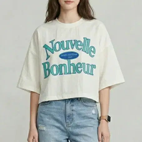 [BUNJANG] F&amp;AKE Loose Fit Cropped T-Shirt / [F]반에이크 루즈핏 반팔 크롭 티셔츠