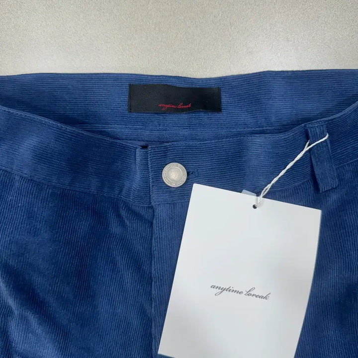 [BUNJANG] Anytime Loric Violet Corduroy Pants Blue / 애니타임로릭 바이올렛 코듀로이 팬츠 블루