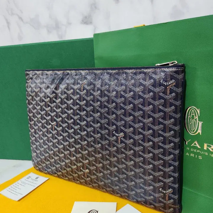 [BUNJANG] Goyard Saint Sulpice Clutch Bag Navy GM / 고야드 세나 클러치백 네이비 Gm