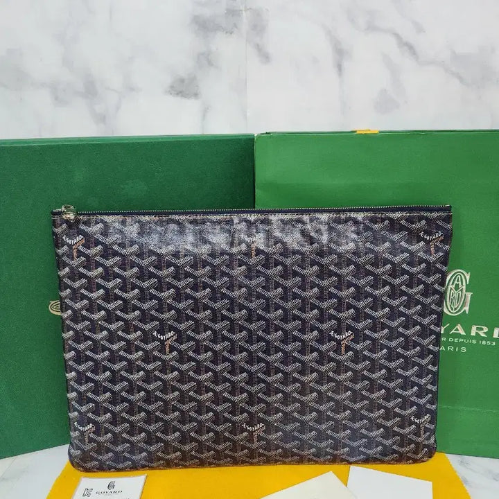 [BUNJANG] Goyard Saint Sulpice Clutch Bag Navy GM / 고야드 세나 클러치백 네이비 Gm