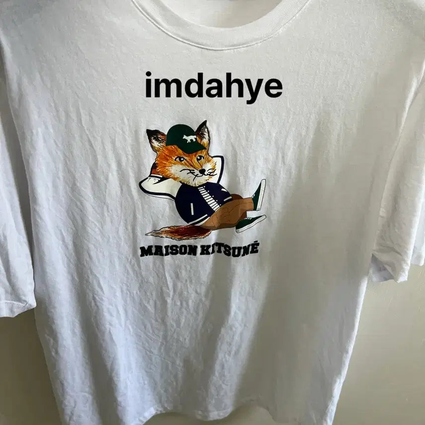 [BUNJANG] Maison Kitsuné Dressed Fox Easy T-Shirt White / [중고] [메종키츠네] 드레스드 폭스 이지 반팔티셔츠 화이트 / M