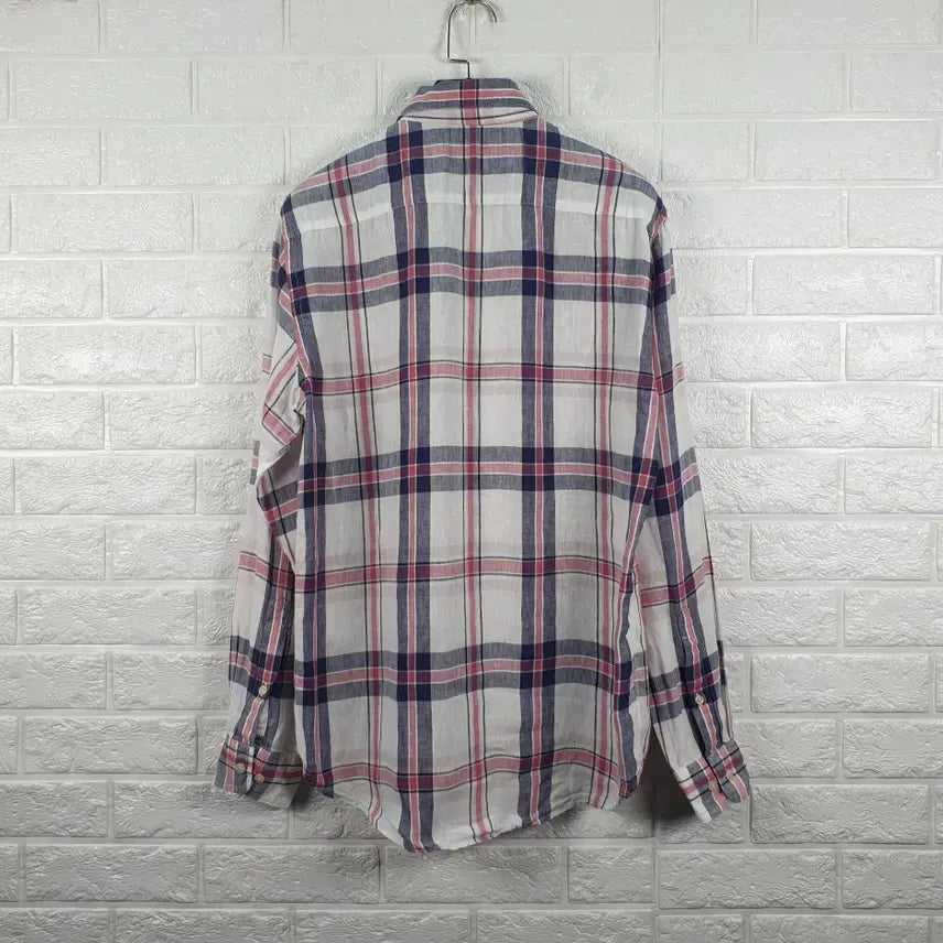 [BUNJANG] Hazzys Linen Check Shirt / [95]헤지스 린넨 체크 셔츠