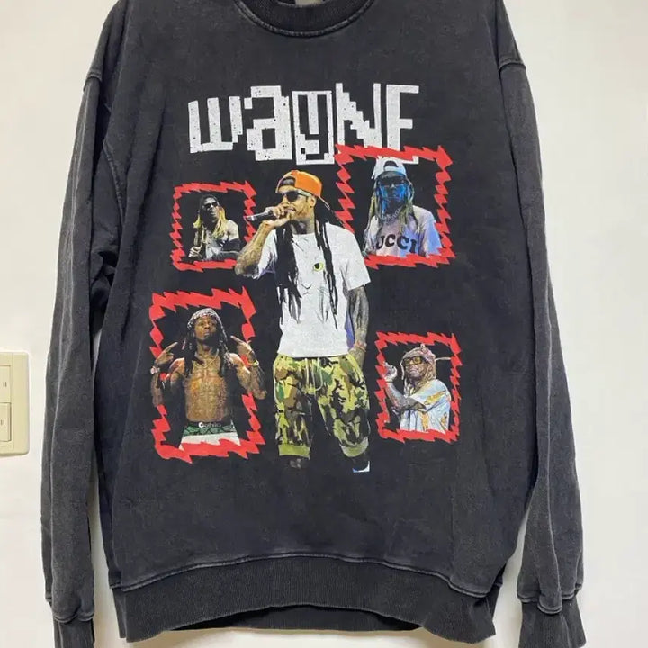 [BUNJANG] Philoctetes Lil Wayne Printing Sweatshirt L Size / [PHILOCTETES] 필록테테스 릴웨인 프린팅 맨투맨 L사이즈