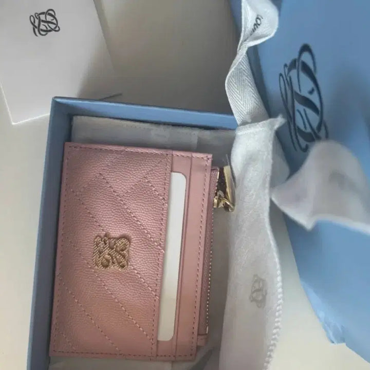 [BUNJANG] Louis Quatorze Pink Quilted Card Holder Full Box / 루이까또즈 핑크 퀼팅 카드지갑 + 풀박스