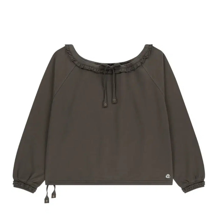 [BUNJANG] KOSEIO Drawstring Long Sleeve Charcoal / 코이세이오 드로스트링 롱 슬리브 차콜