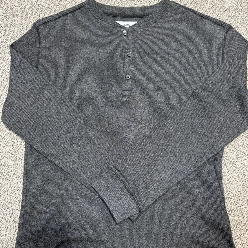 [BUNJANG] Label Archive Henly Neck Gray / 라벨아카이브 헨리넥 그레이