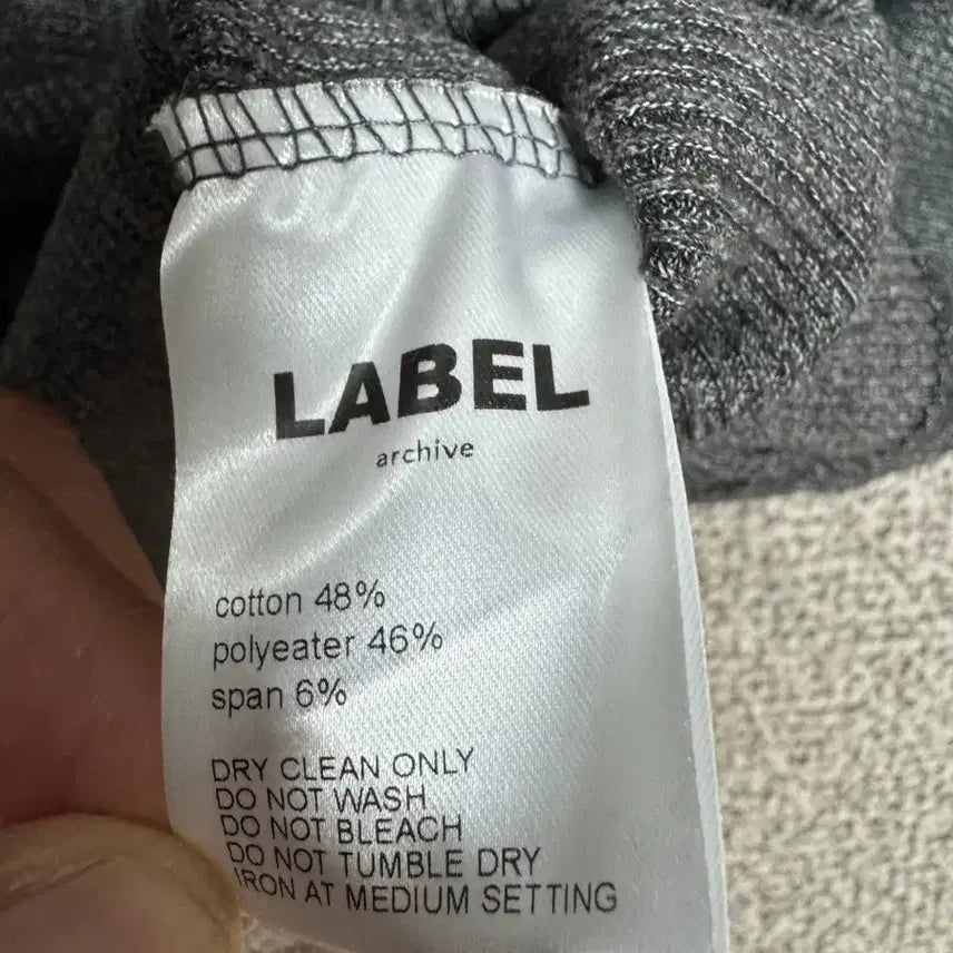 [BUNJANG] Label Archive Henly Neck Gray / 라벨아카이브 헨리넥 그레이