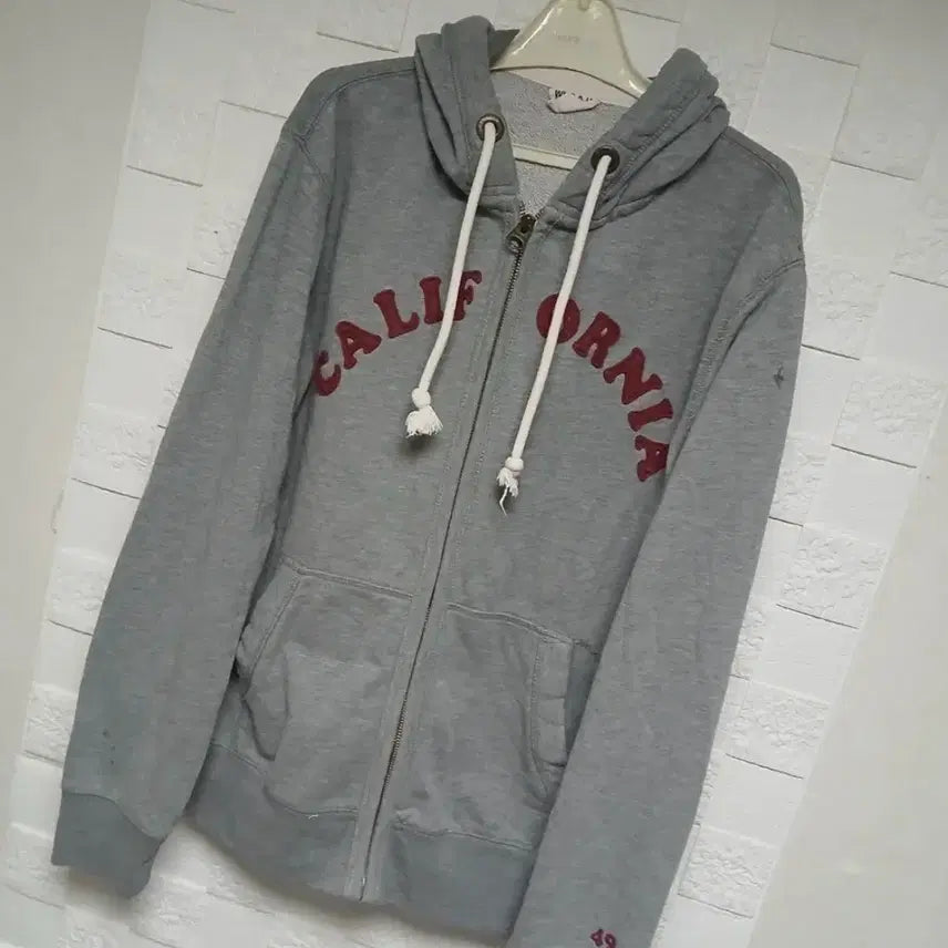 [BUNJANG] Who.A.U California Hoodie Gray L / [Who.A.U] 후아유 캘리포니아 후드집업 그레이