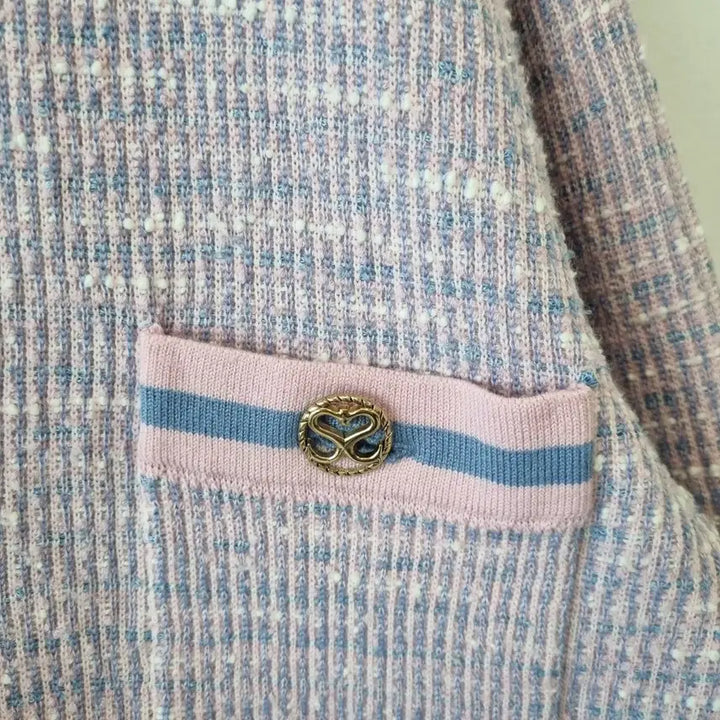 [BUNJANG] Sandro Pink Blue Cardigan / 산드로 핑크블루 가디건