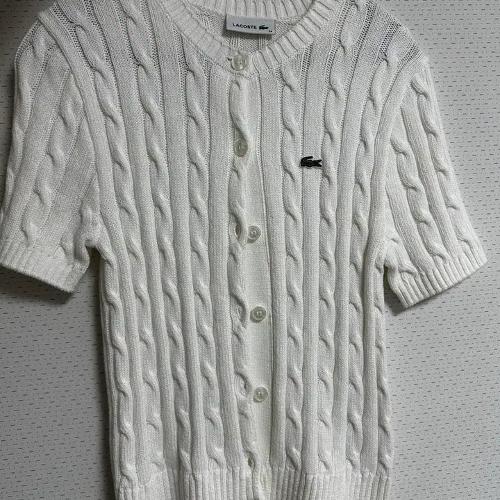 [BUNJANG] Lacoste Cable Knit Short Sleeve Cardigan &amp; Polo Shirts / 라코스테 반팔 니트 (백화점 제품)
