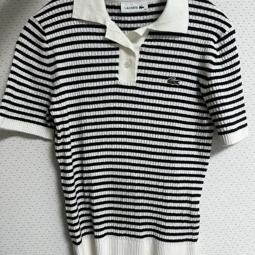 [BUNJANG] Lacoste Cable Knit Short Sleeve Cardigan &amp; Polo Shirts / 라코스테 반팔 니트 (백화점 제품)