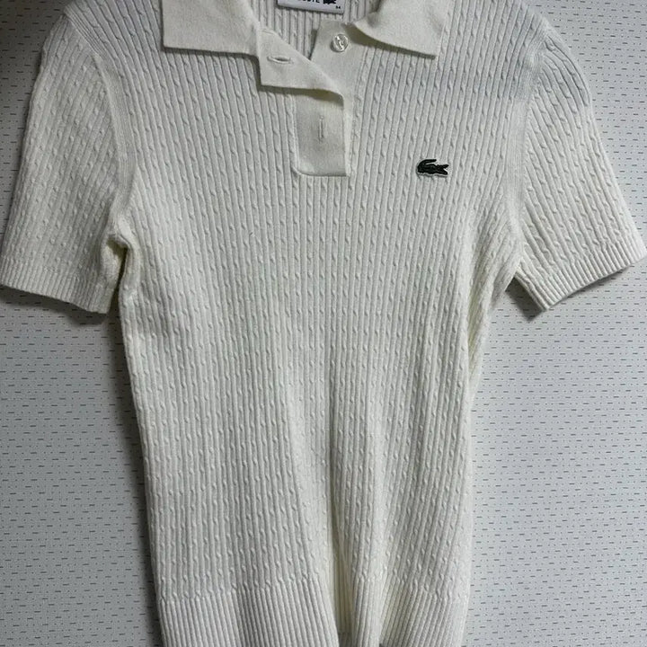 [BUNJANG] Lacoste Cable Knit Short Sleeve Cardigan &amp; Polo Shirts / 라코스테 반팔 니트 (백화점 제품)