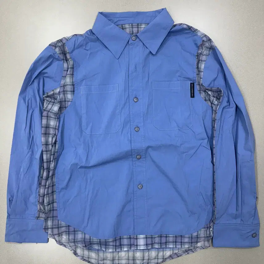[BUNJANG] Andersson Bell APROL Mesh Panel Shirt (Sky Blue) / 앤더슨벨 APROL MESH PANEL SHIRT