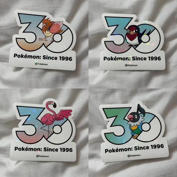 [BUNJANG] Pokemon 30th Anniversary Stickers: Fletchling, Hawlucha, Wingull, Pelipper / 포켓몬 30주년 스티커 깨비참 테일로 꼬이밍고 페라페 비행타입