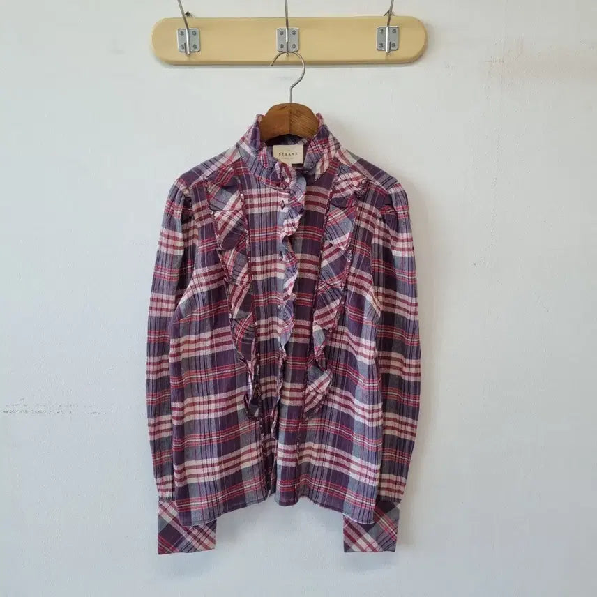 [BUNJANG] Sezane Check Blouse / 세잔 SEZANE 체크 블라우스