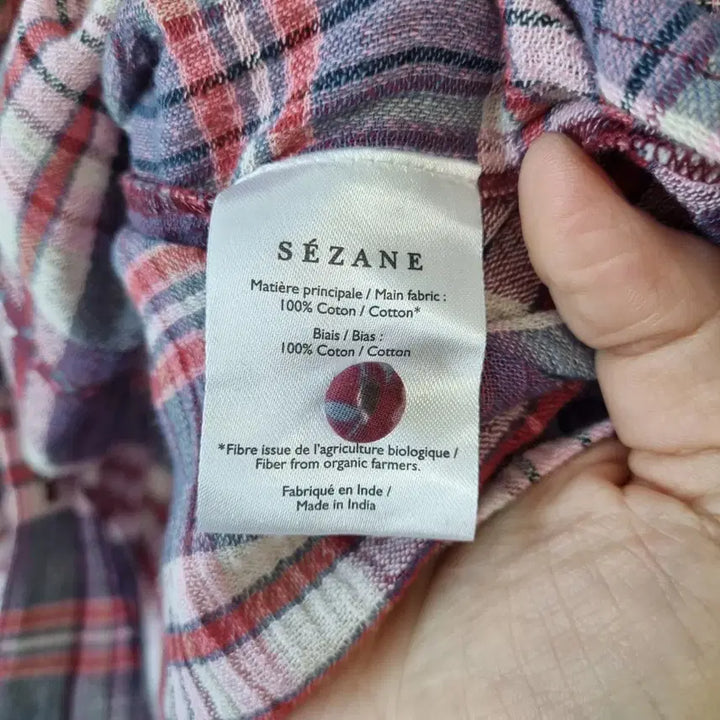 [BUNJANG] Sezane Check Blouse / 세잔 SEZANE 체크 블라우스