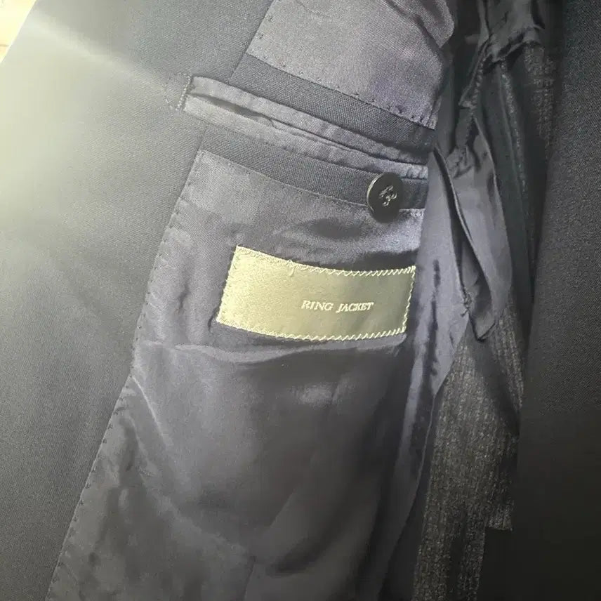 [BUNJANG] Ring Jacket Canonico Fabric Suit Size 46 / 링자켓 까노니코 원단 네이비 수트 46사이즈