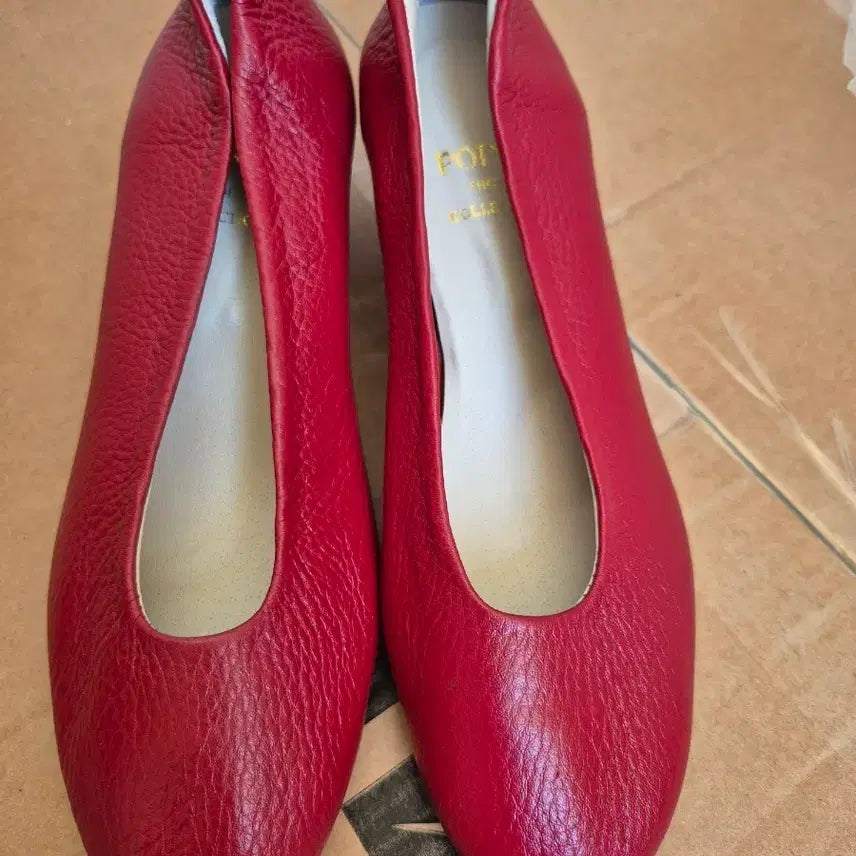 [BUNJANG] 240 Red Flat Shoes / 240 플랫슈즈 레드