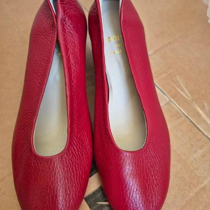 [BUNJANG] 240 Red Flat Shoes / 240 플랫슈즈 레드