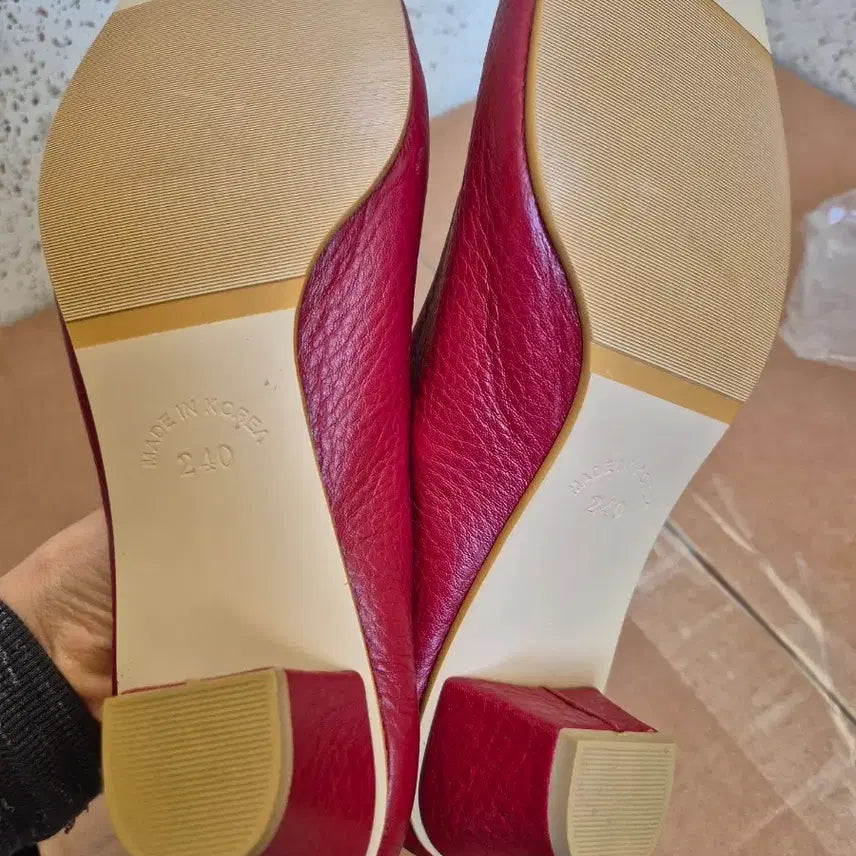 [BUNJANG] 240 Red Flat Shoes / 240 플랫슈즈 레드