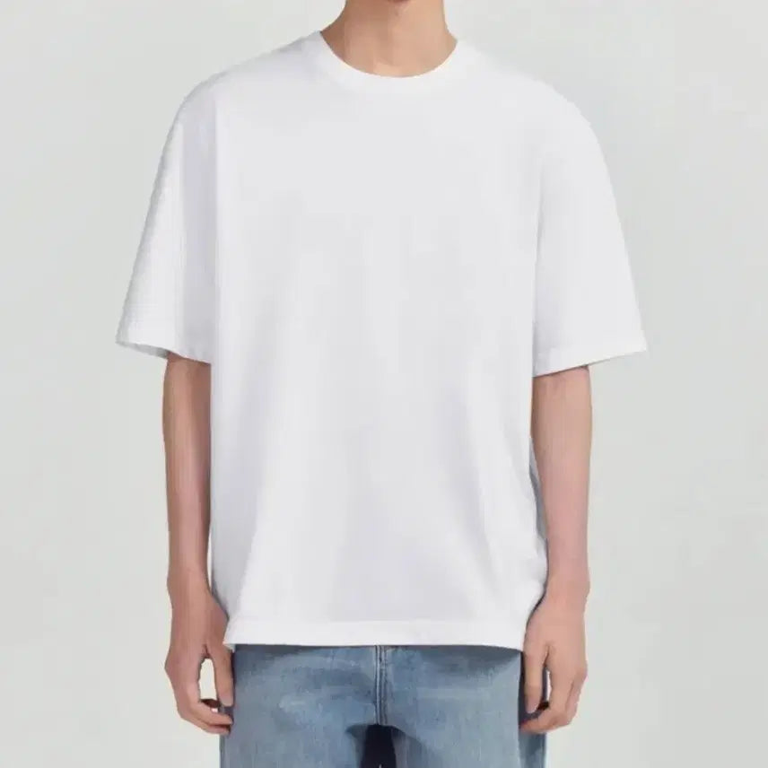 [BUNJANG] Musinsa Cool Standard Relaxed Fit Crew Neck T-Shirt White / XL 무신사 쿨탠다드 릴렉스 핏 크루 넥 반팔 티셔츠 화이트