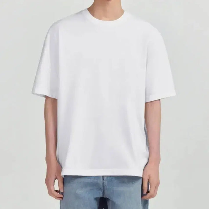 [BUNJANG] Musinsa Cool Standard Relaxed Fit Crew Neck T-Shirt White / XL 무신사 쿨탠다드 릴렉스 핏 크루 넥 반팔 티셔츠 화이트