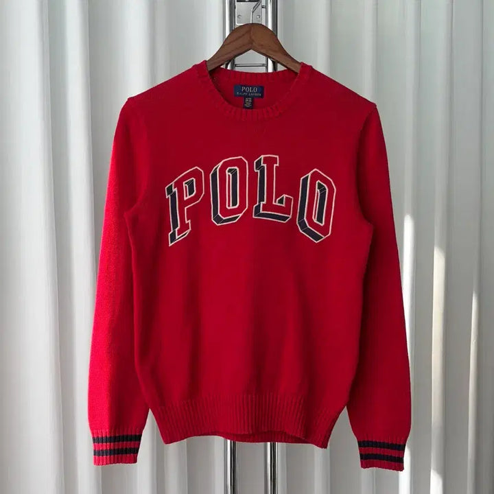 [BUNJANG] Polo Ralph Lauren Spellout Cotton Knit Sweater / [M]폴로 랄프로렌 스펠아웃 코튼 니트