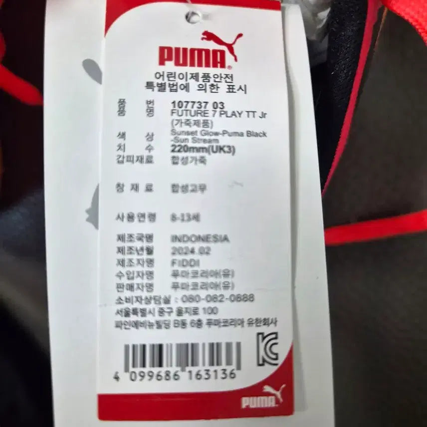 [BUNJANG] Puma Futsal Shoes 220 / 푸마 풋살화 220