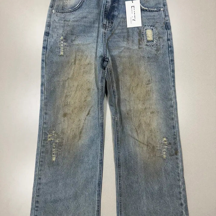 [BUNJANG] Andersson Bell Unisex Destroyed Wide-Leg Jeans / 앤더슨벨 UNISEX DESTROYED WIDE-LEG JEANS