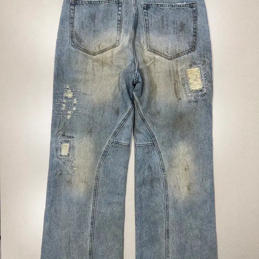 [BUNJANG] Andersson Bell Unisex Destroyed Wide-Leg Jeans / 앤더슨벨 UNISEX DESTROYED WIDE-LEG JEANS