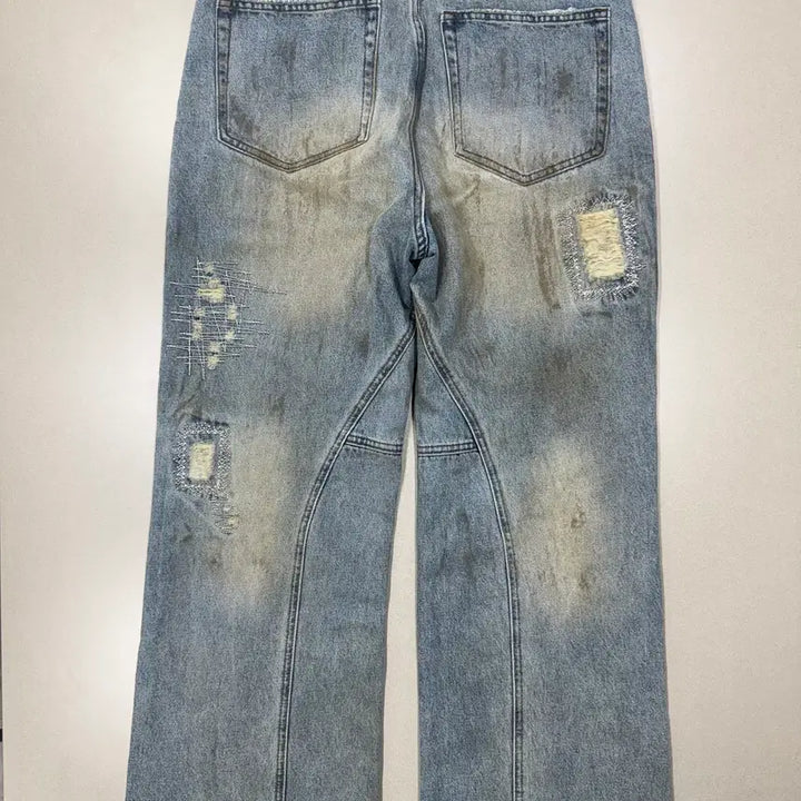 [BUNJANG] Andersson Bell Unisex Destroyed Wide-Leg Jeans / 앤더슨벨 UNISEX DESTROYED WIDE-LEG JEANS
