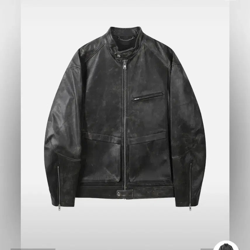 [BUNJANG] Customellow Goat Leather Rider Jacket / 커스텀멜로우 고트 라이더 가죽자켓