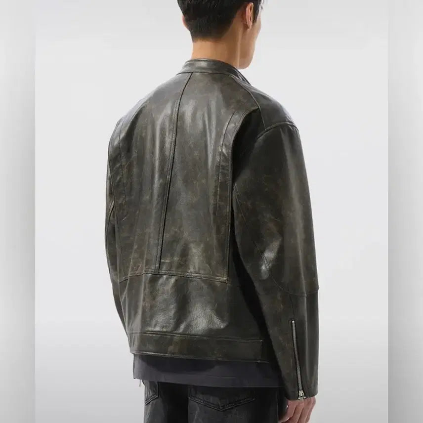 [BUNJANG] Customellow Goat Leather Rider Jacket / 커스텀멜로우 고트 라이더 가죽자켓