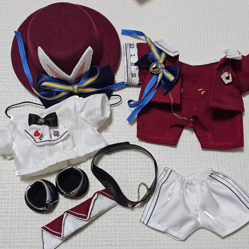 [BUNJANG] HEZI Closet 20cm Alice Clock Rabbit Gentleman Outfit Set / 20cm HEZI옷장 시계토끼신사(바지) 인형옷 세트 앨리스
