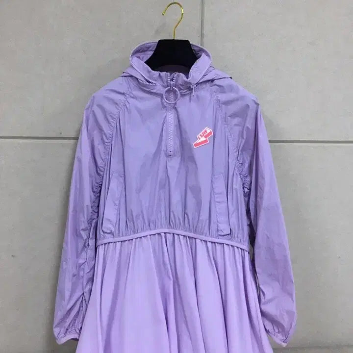 [BUNJANG] SJYP Lavender Anorak Hooded Long Dress / SJYP 정품 라벤더 아노락 후드 롱 원피스 라벤더