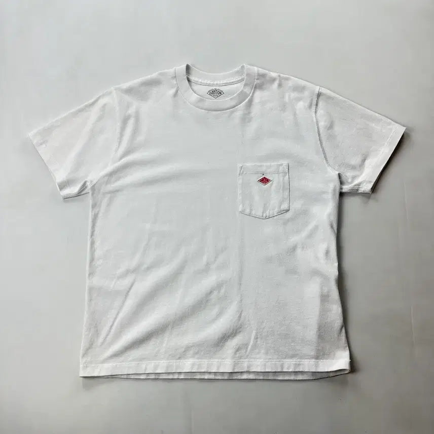[BUNJANG] DANTON Pocket Short Sleeve T-Shirt White / DANTON 단톤 포켓 반팔 티셔츠 화이트