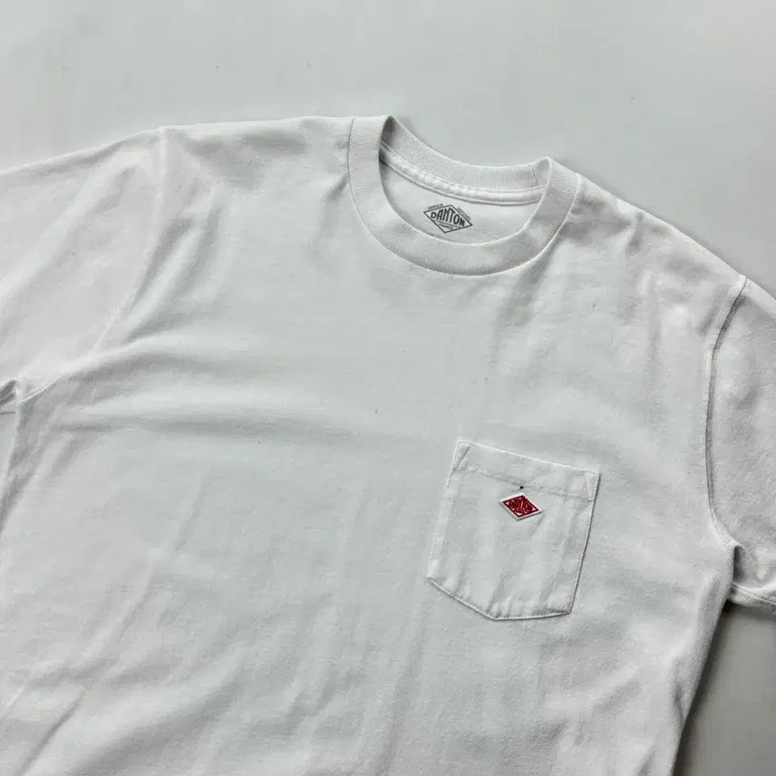 [BUNJANG] DANTON Pocket Short Sleeve T-Shirt White / DANTON 단톤 포켓 반팔 티셔츠 화이트