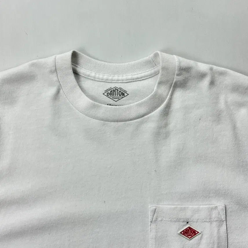 [BUNJANG] DANTON Pocket Short Sleeve T-Shirt White / DANTON 단톤 포켓 반팔 티셔츠 화이트
