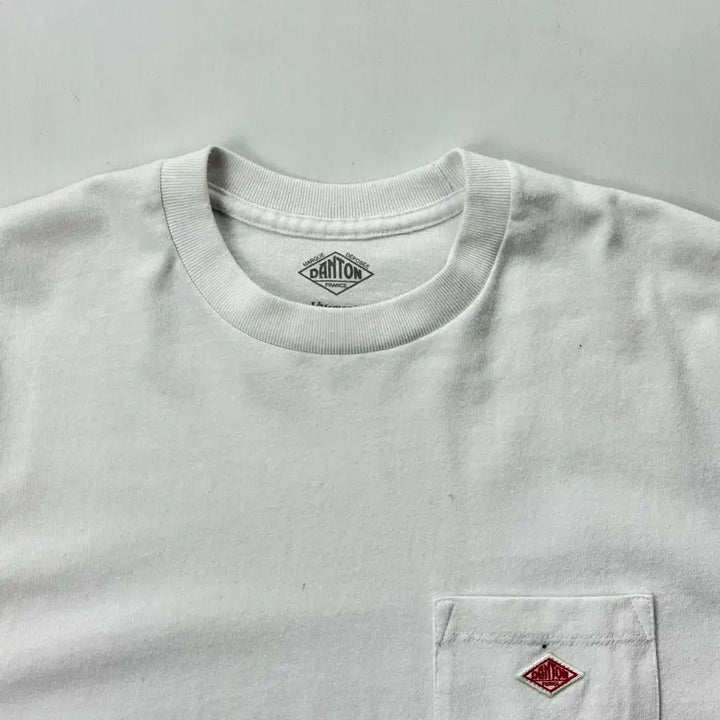 [BUNJANG] DANTON Pocket Short Sleeve T-Shirt White / DANTON 단톤 포켓 반팔 티셔츠 화이트