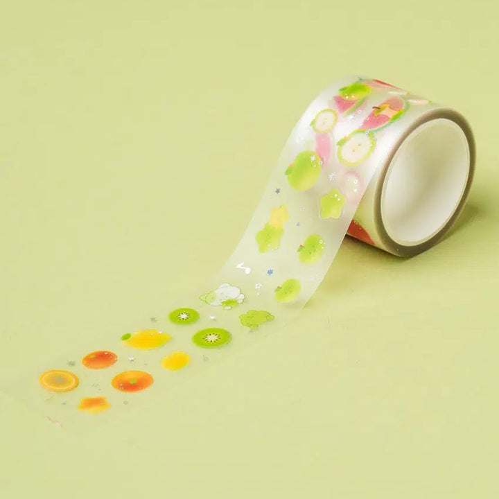 [BUNJANG] Daiso Fruit/Star Series Silver Foil Kiss-Cut Masking Tape Set / [띵] 다이소_프룻/별 시리즈 은박 키스컷 마스킹 테이프 /다꾸 문구